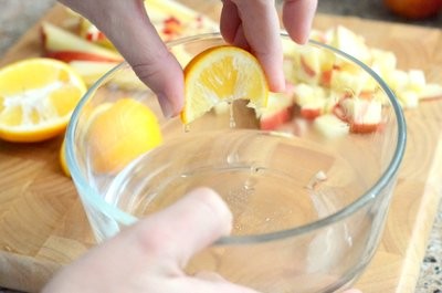 Acidulated water