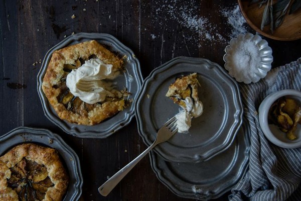 Acorn squash & hazelnut frangipane galettes