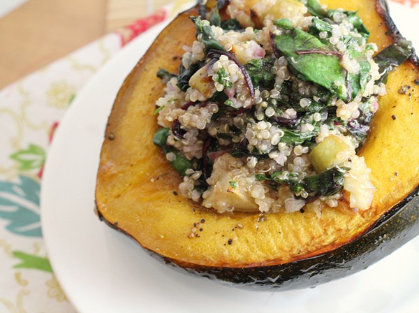 Acorn squash boats with quinoa
