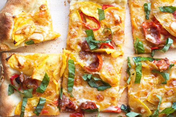 Acorn squash pizza