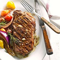 Adam Perry Lang's butter-basted strip steak