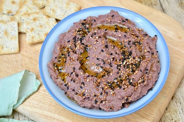 Aduki bean dip enriched with miso