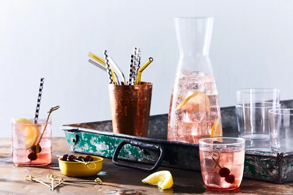 “Adult” Shirley Temple pitcher cocktail