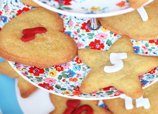 Advent calender gingerbread biscuits