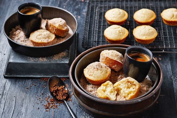 Affogato muffins in coffee sugar