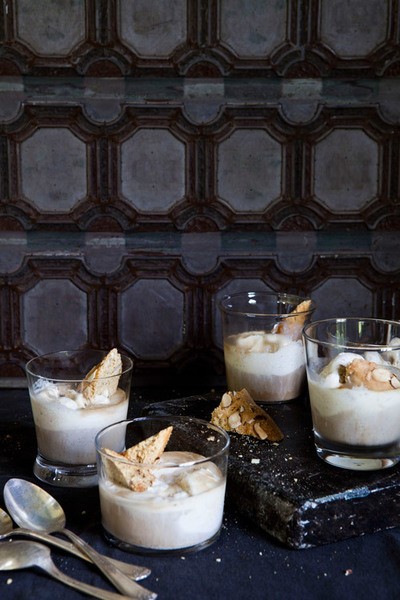 Affogato with biscotti