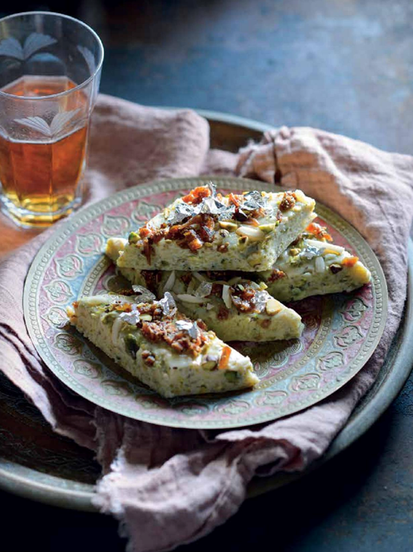 Afghan rosewater milk fudge (Sheer pira)