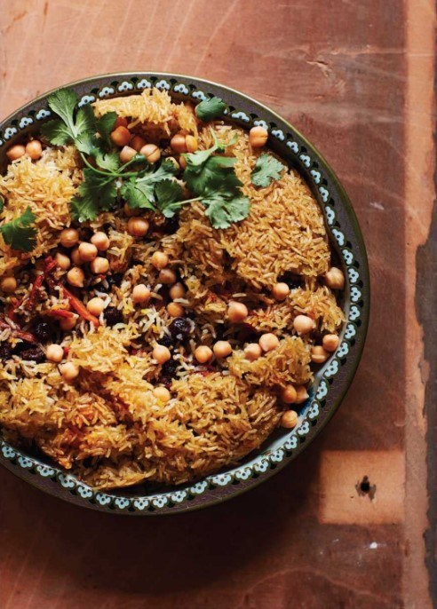 Afghan-style rice with 'caramelized' carrots (Kabuli pulao)