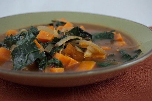 African kale and yam soup