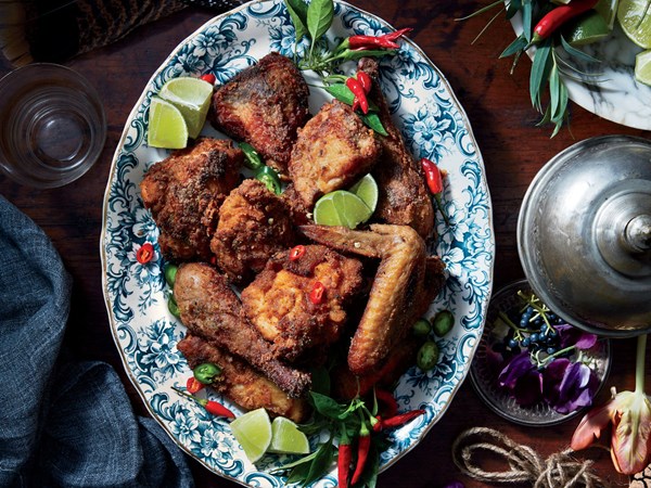 Afro-spiced fried guinea hen