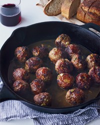 Agrodolce meatballs
