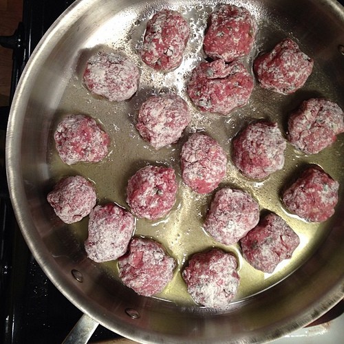 Agrodolce meatballs