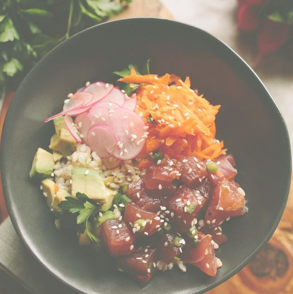 Ahi tuna poke bowl