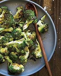 Aioli-glazed charred broccoli