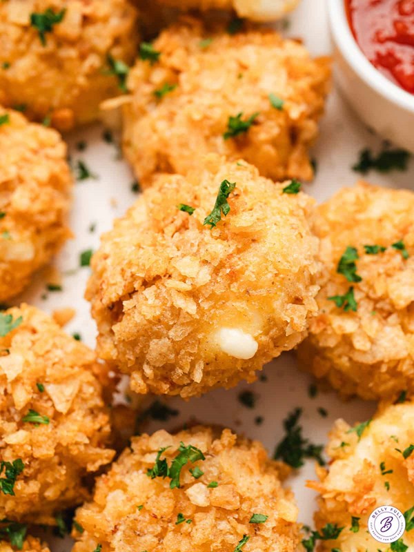 Air fried Babybel cheese
