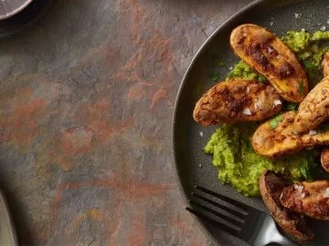 Air-fried fingerlings [creamy chimichurri dip]