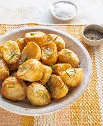 Air-fried 'roast' potatoes with fresh rosemary