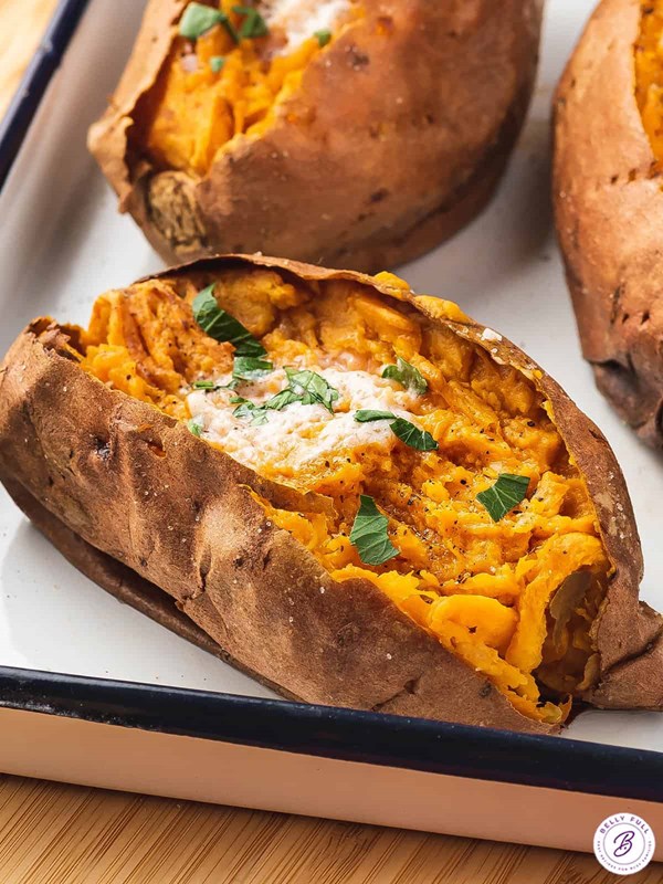Air fryer baked sweet potato