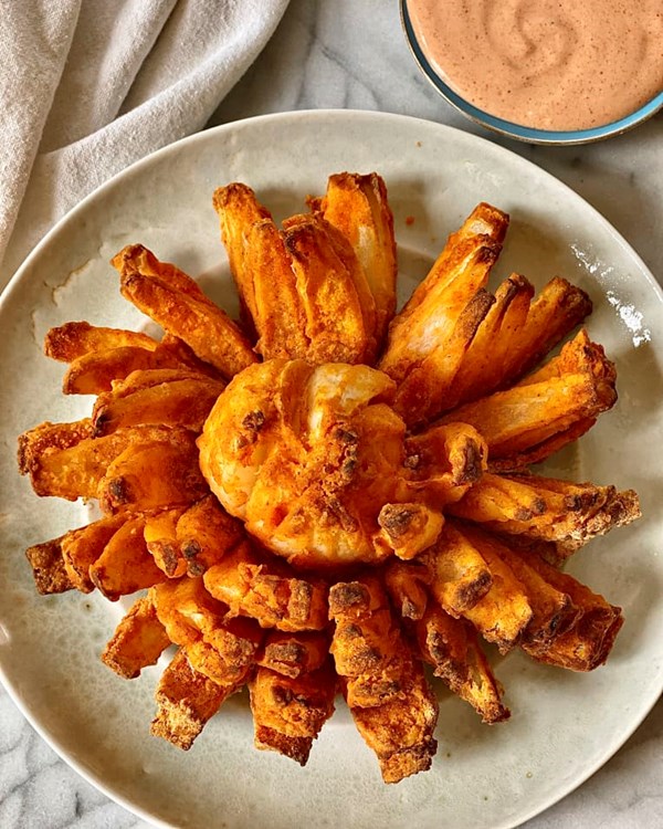 Air fryer blooming onion