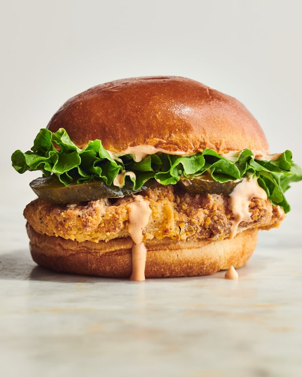 Air fryer chicken sandwich