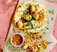 Air-fryer chicken tikka kebabs