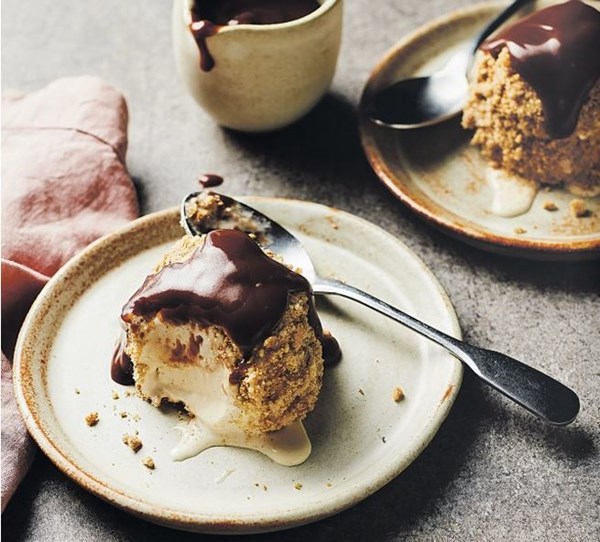 Air fryer crunchy coated ice cream balls