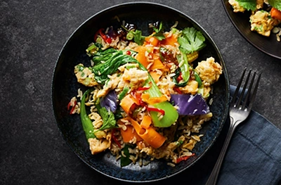  Air-fryer egg-fried vegetable rice