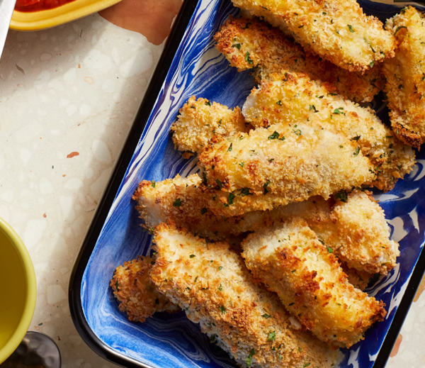Air-fryer fish sticks