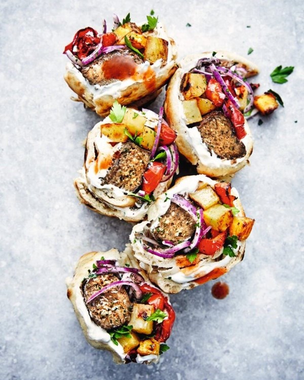 Air fryer kofte wrap