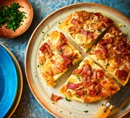 [Air-fryer] loaded frittata with bacon & cheddar