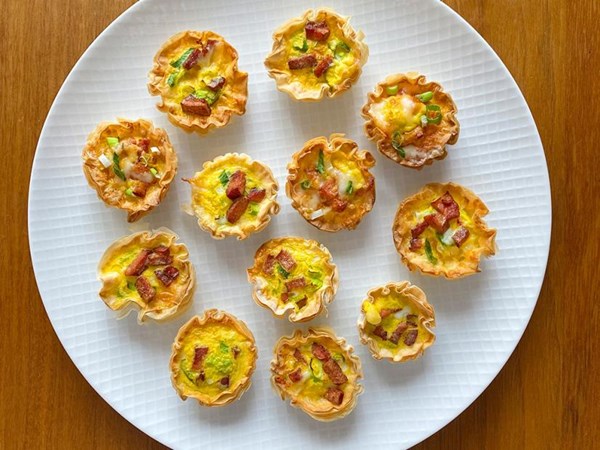 Air fryer mini quiches