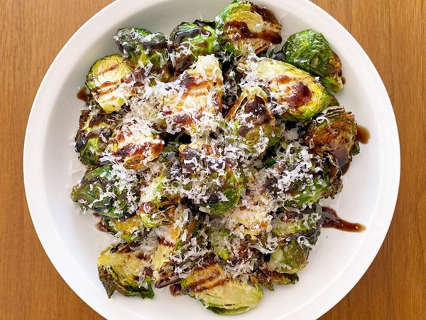 Air fryer Parmesan Brussels sprouts