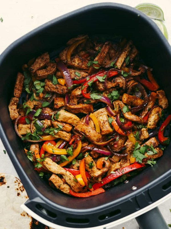Air-fryer pork fajitas
