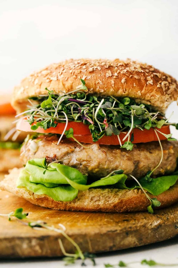 Air-fryer turkey burgers