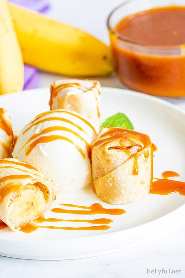Air fryer turon-banana spring rolls