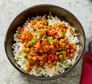 Air fryer veggie curry