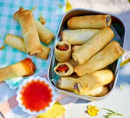 Air fryer veggie spring rolls
