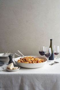 Al Cantunzein's pappardelle with sausage and peppers