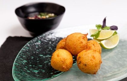 Alaska king crab fish cakes