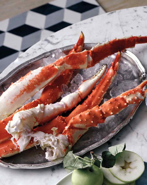 Alaskan king-crab legs with Meyer lemon-miso butter