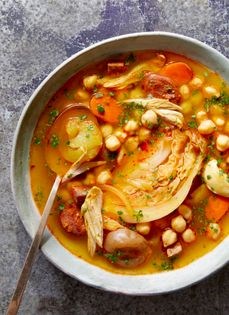 Alicia's saffron chicken soup