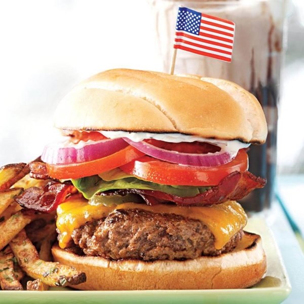 All-American bacon cheeseburgers 