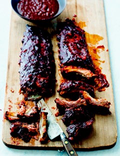 All-American barbecued baby back ribs