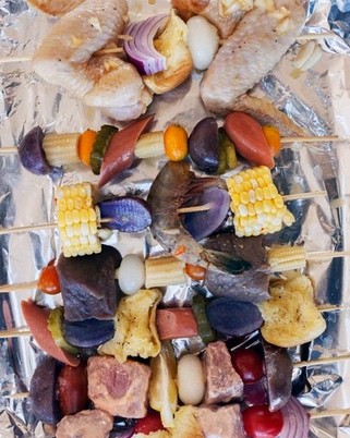 All-American shish kebab party