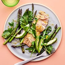 All A's spring salad with mahi-mahi