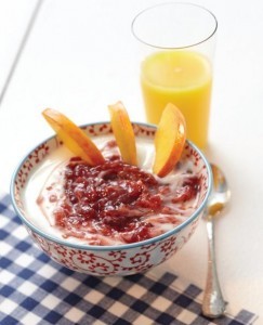 All-fruit cherry-peach jam