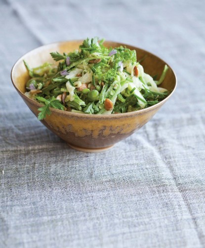 All-green spring slaw