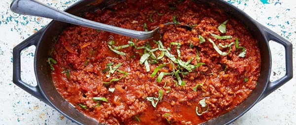 All-in-one baked Bolognese sauce
