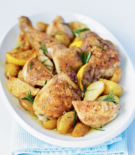 All-in-one baked lemon and rosemary chicken