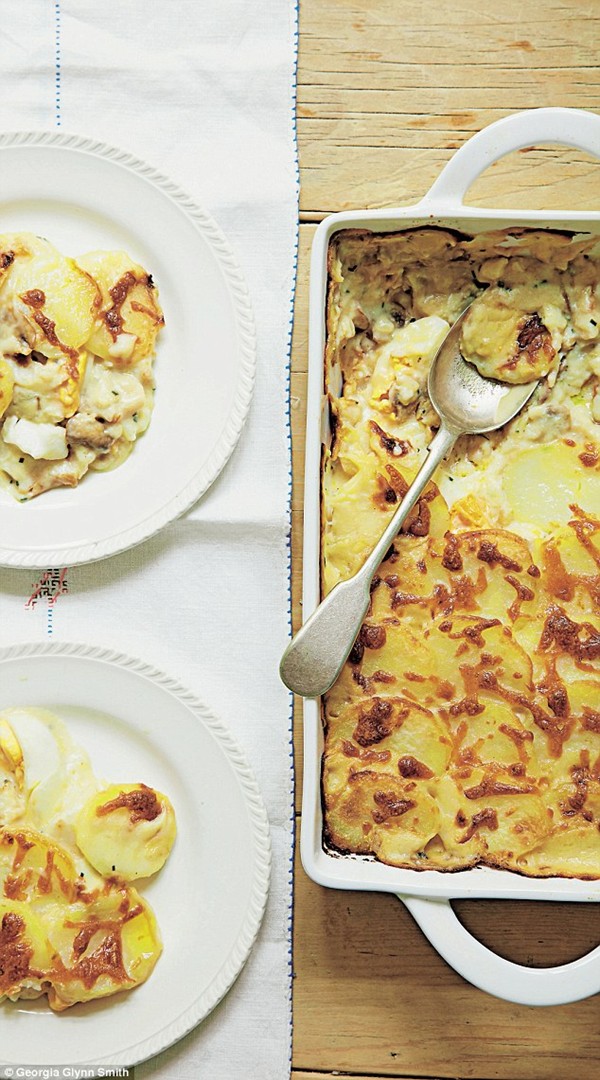 All-in-one fish gratin